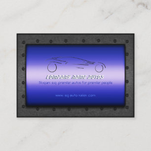 Auto Car Sales, Brushed Blue Chrome - Sportscar Business Card