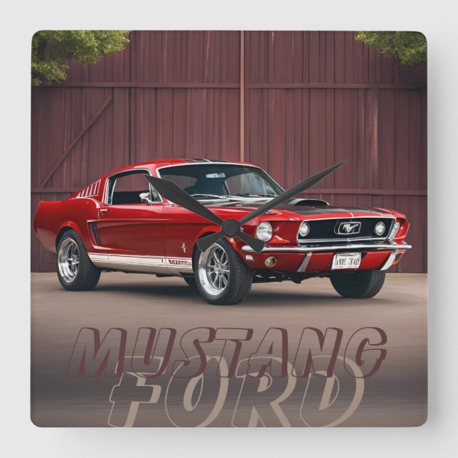 AUTO CAR SQUARE WALL CLOCK (Front)