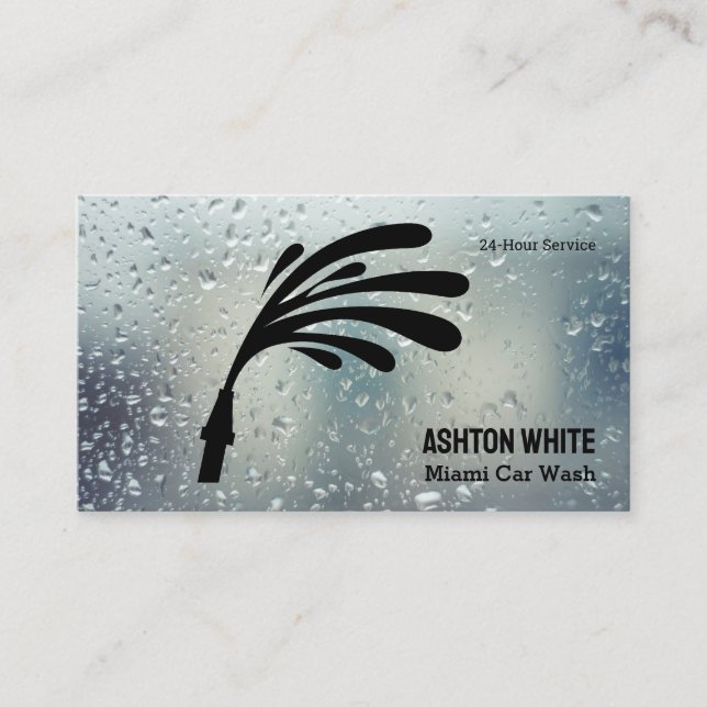 Auto Car Wash Business Card (Front)