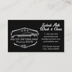 Auto Car Wash Detailing   Cleaning Service Business Card