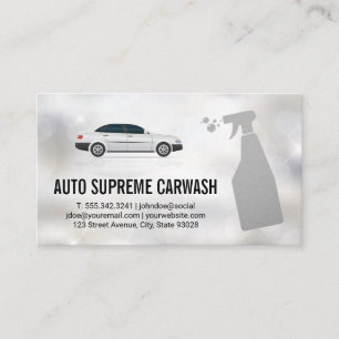 Auto Cleaning Spray   Sparkle Background  Business Card