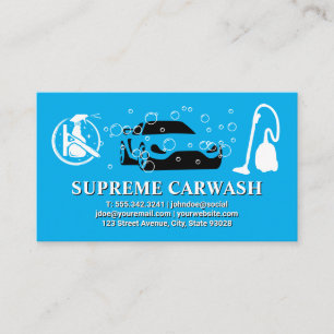 Auto Cleaning Tools   Soap Bubbles Business Card