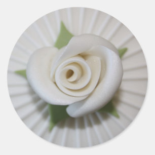 Auto colante Button of Rosa Classic Round Sticker