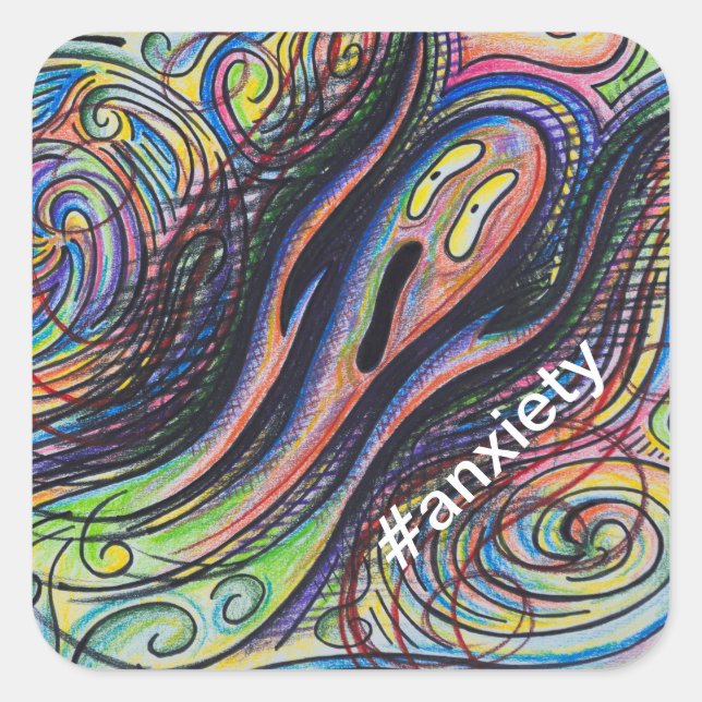 auto-collant #anxiety (Devant)