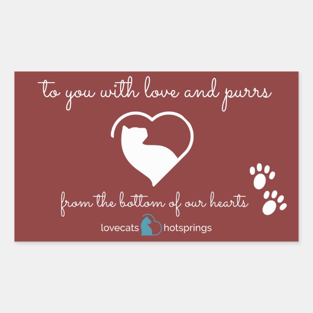 auto-collant de sources chaudes lovecats (Devant)