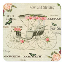 auto-collant victorien vintage avec fleurs