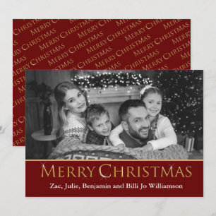 Auto Converted Photo to Black & White Christmas Holiday Card