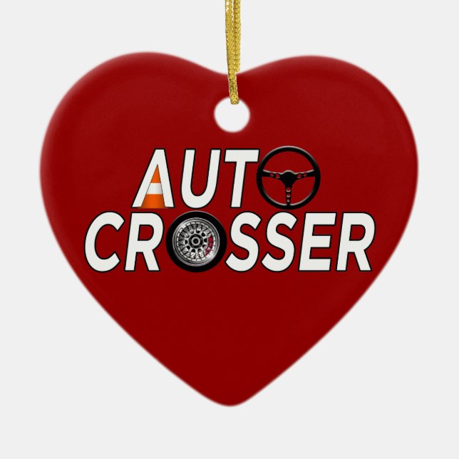 Auto Crosser Ceramic Ornament (Front)