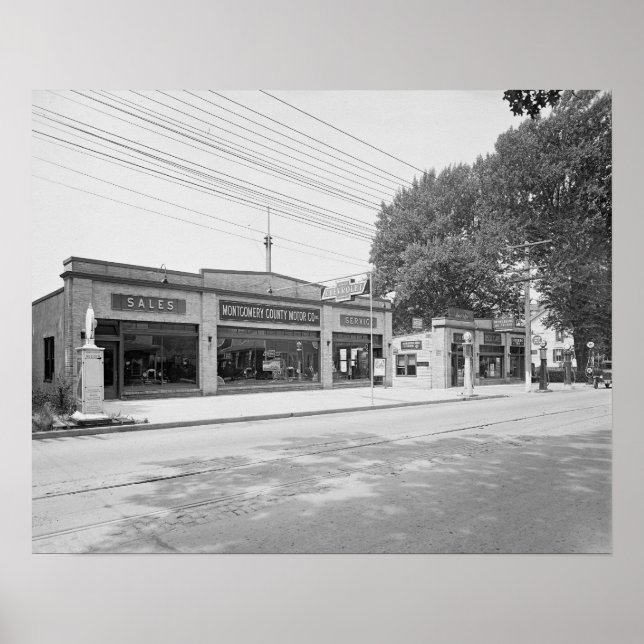 Auto Dealership, 1926. Vintage Photo Poster (Front)