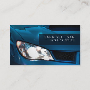 Auto Detailer Shiny Car Business Card