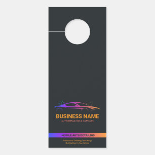 Auto Detailing and Car Wash Personalized Door Hanger