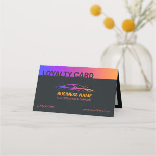 Auto Detailing and Car Wash Personalized Loyalty Card