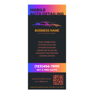 Auto Detailing and Car Wash Personalized Rack Card
