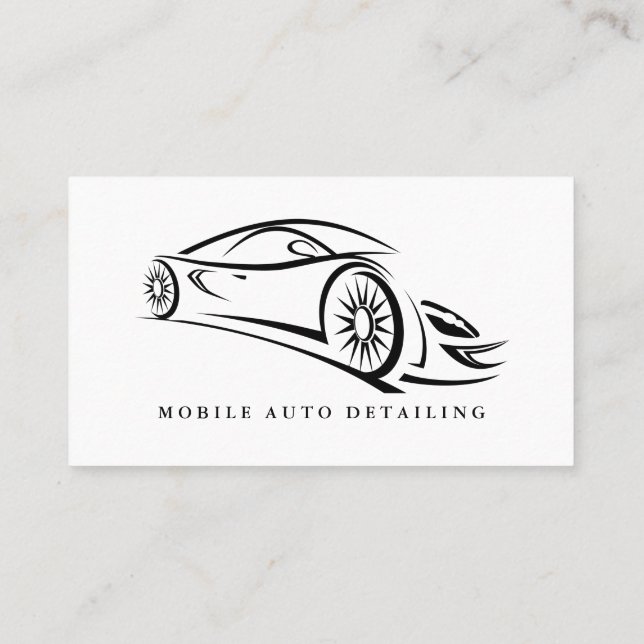 Auto Detailing, Auto Repair Logo Business Card (Back)
