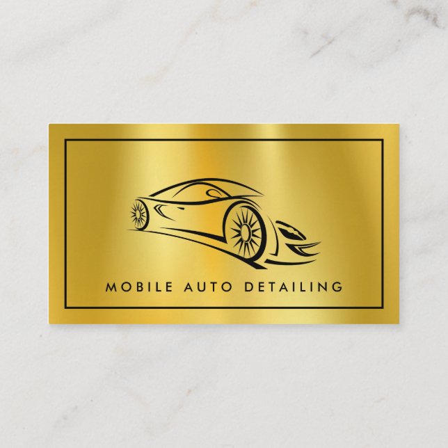 Auto Detailing, Auto Repair Logo Business Card (Back)