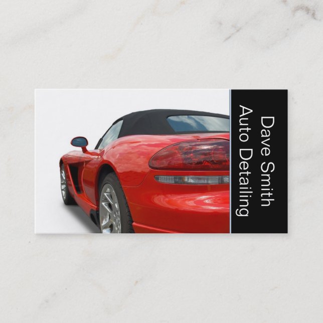 Auto Detailing Business Card (Front)