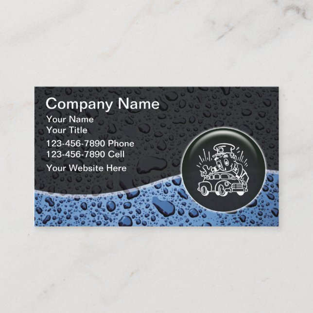 Auto Detailing Business Cards (Front)