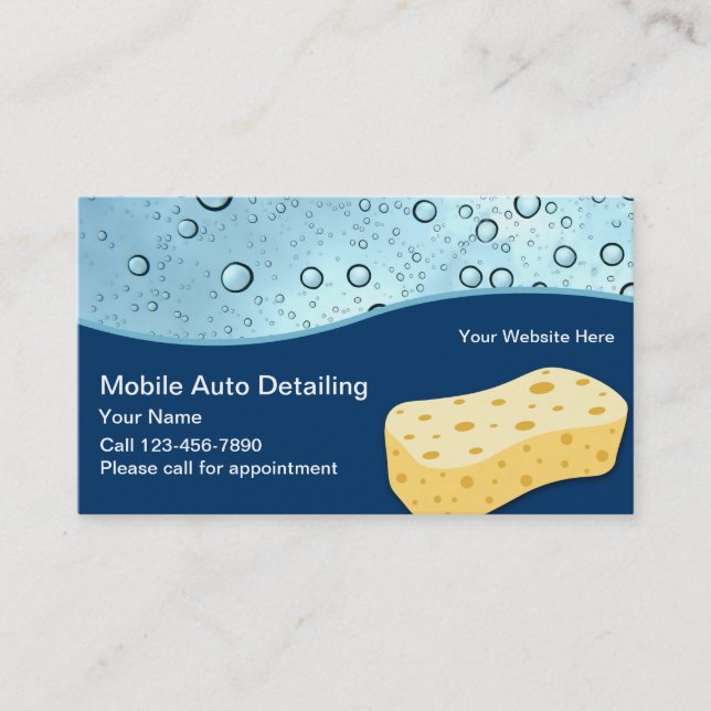 Auto Detailing Business Cards (Front)