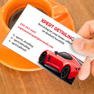 Auto Detailing Car Business Card