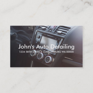 Auto Detailing Car Service Dealers Business Card