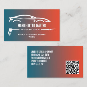 Auto Detailing Custom QR Business Card