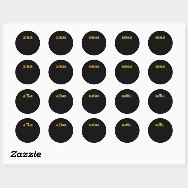 Auto Detailing Detailer New Car Feeling Classic Round Sticker (Sheet)