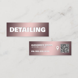 Auto Detailing Google Maps QR Mini Business Card