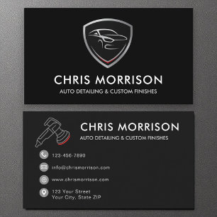 Auto Detailing Logo Mobile Car Wash Business Card