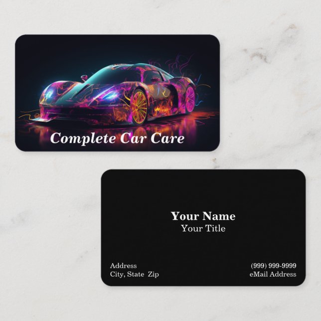 Auto Detailing / Repair Business Card (Front/Back)