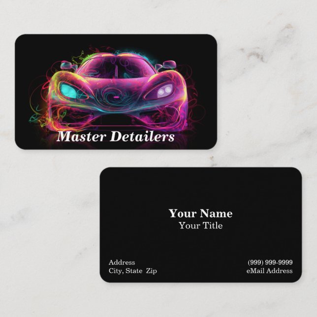 Auto Detailing / Repair Business Card (Front/Back)