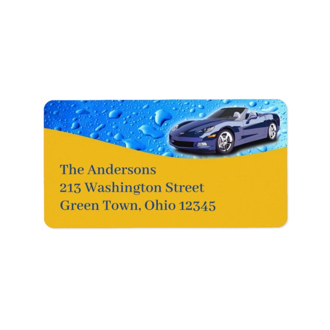 Auto Detailing Return Address Label Template (Front)