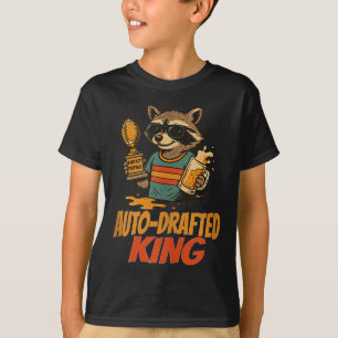 Auto-drafted King Lazy Fantasy Football Winner Rac T-Shirt