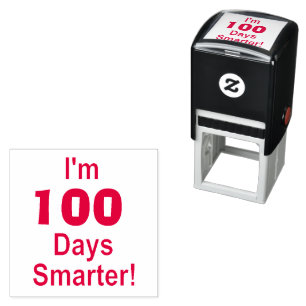 Auto-encreur "Je suis 100 jours plus intelligent !" Tampon auto