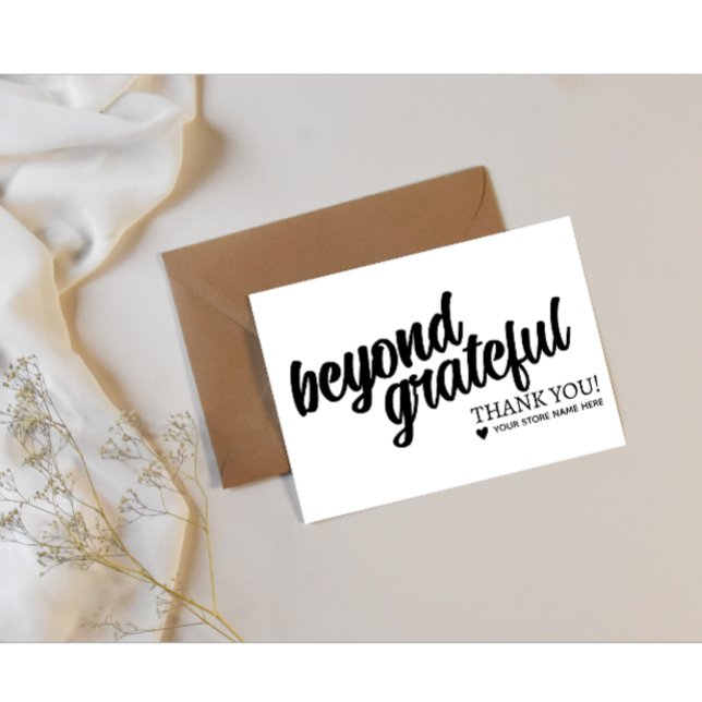Auto-encreur Tampon de remerciement personnalisé | Ajoutez le n (Modern custom thank you stamp add your store name)