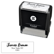 Tampon de retour Nom & Ville