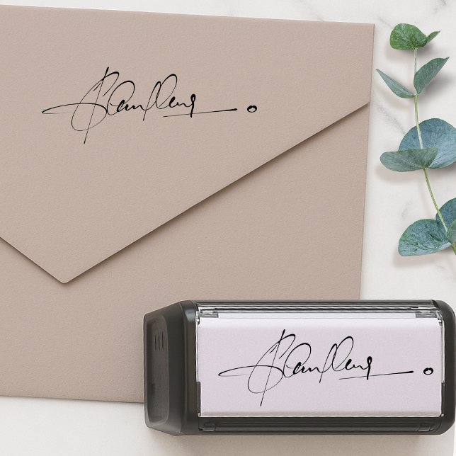 Auto-encreur Tampon en caoutchouc de signature | Téléchargement (The perfect stamp for easily signing documents, letters, forms, contracts, checks & more!)