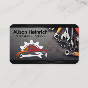 Auto Engineer Mechanic Tools Business Card