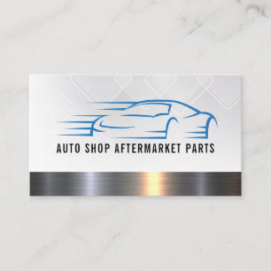 Auto Fast Car Logo   Metallic Trim Business Card