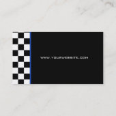 Auto Garage Business Card Racing Blue (Back)
