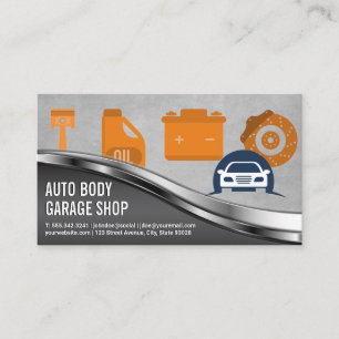 Auto Garage Shop Automobile Services Business Card