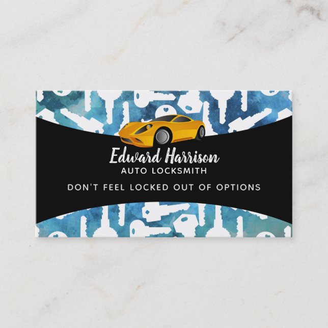 Auto Locksmith Business Cards (Front)