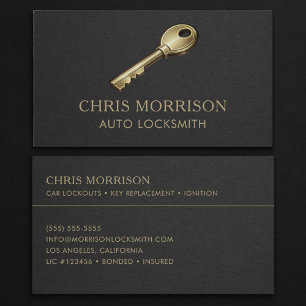 Auto Locksmith Professional Business Card