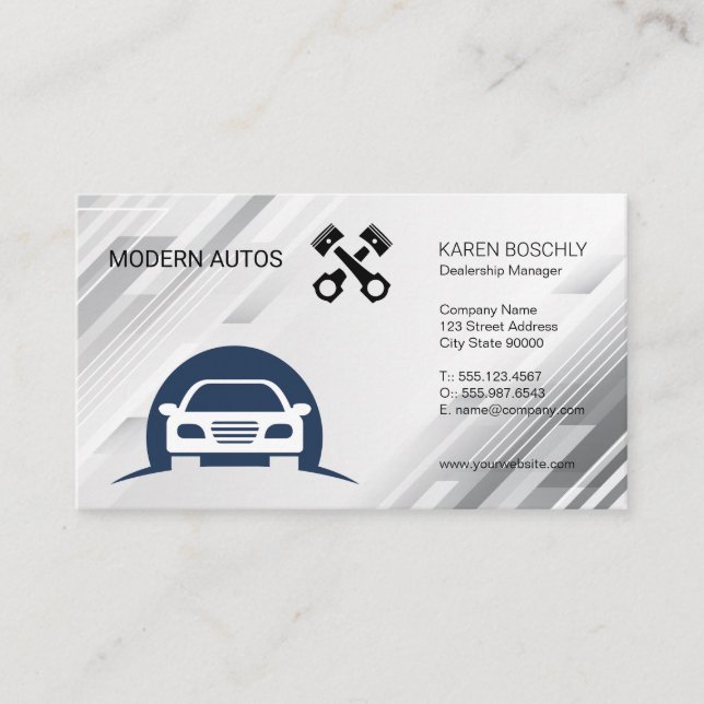 Auto Logo | Auto Maintenance | Car Repair Services Business Card (Front)