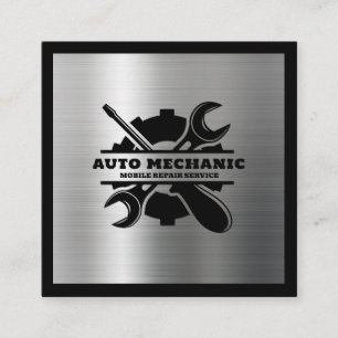 Auto Mechanic Automotive Repair Service Tool  Square Business Card