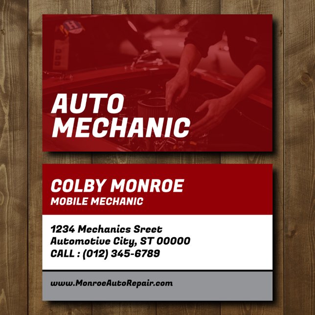 Auto Mechanic Business Card (Creator Uploaded)
