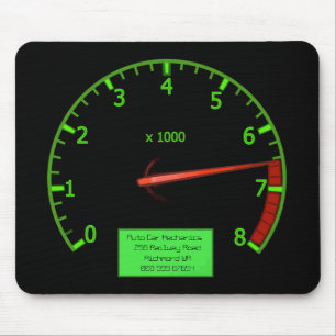 Auto Mechanic Business Rev Counter Mouse Pad