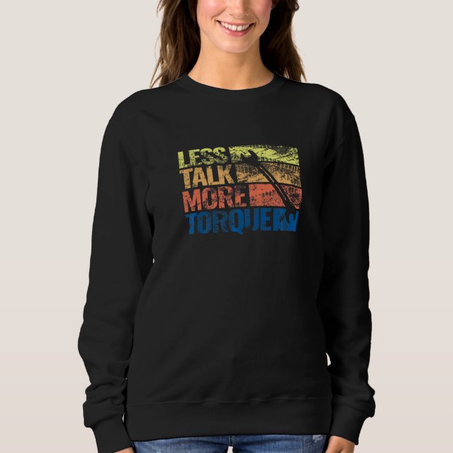Auto Mechanic Engineer Driving Mechanic Retro For  Sweatshirt (Front)