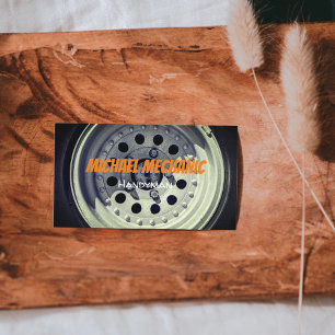 Auto Mechanic Grunge Tire Photo Business Card