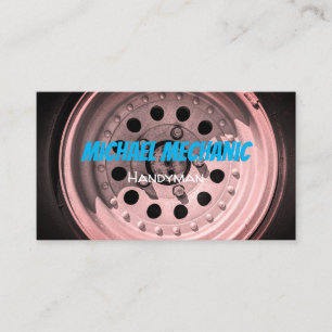 Auto Mechanic Grunge Tire Photo Business Card