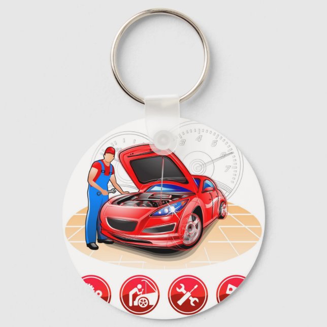 Auto mechanic keychain (Front)